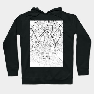 Lille France City Map Hoodie